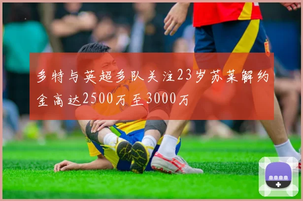 多特与英超多队关注23岁苏莱解约金高达2500万至3000万